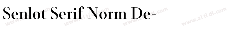 Senlot Serif Norm De字体转换